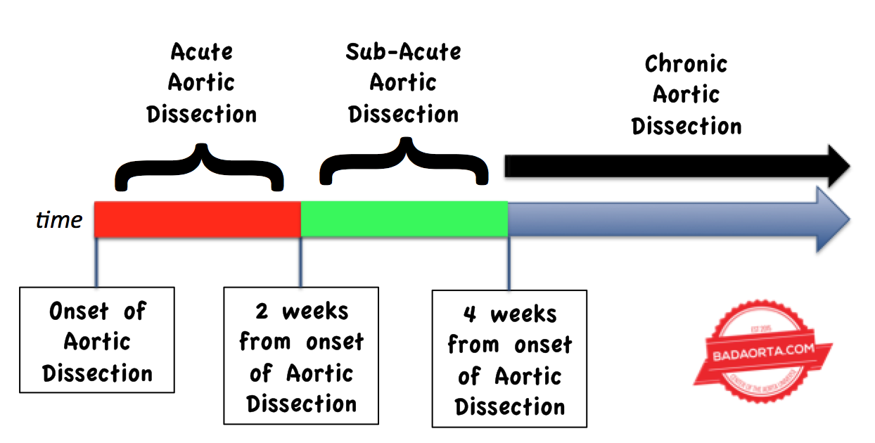 Acute versus chronic aortic dissection