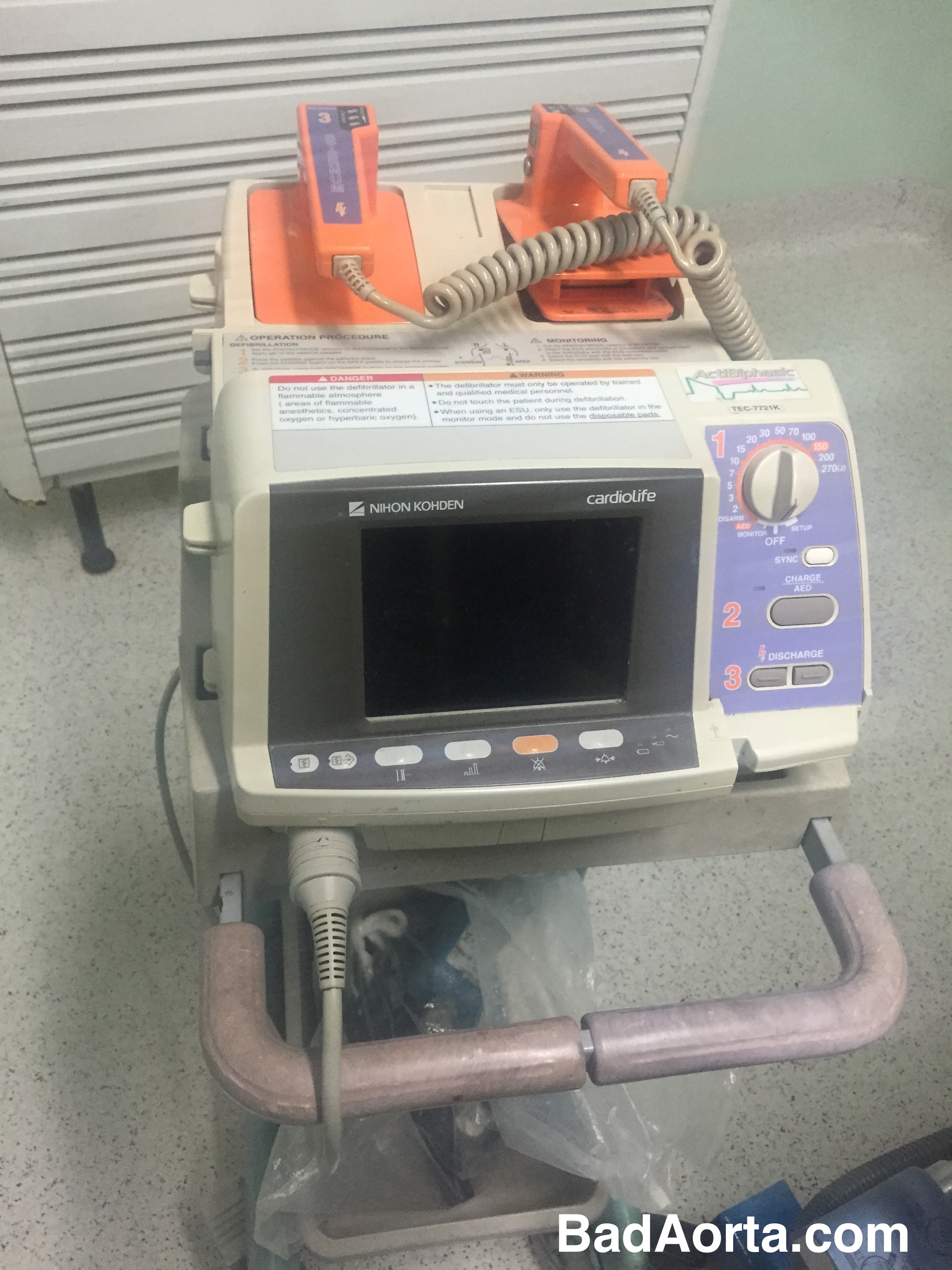 Defibrillator machine in Havana, Cuba