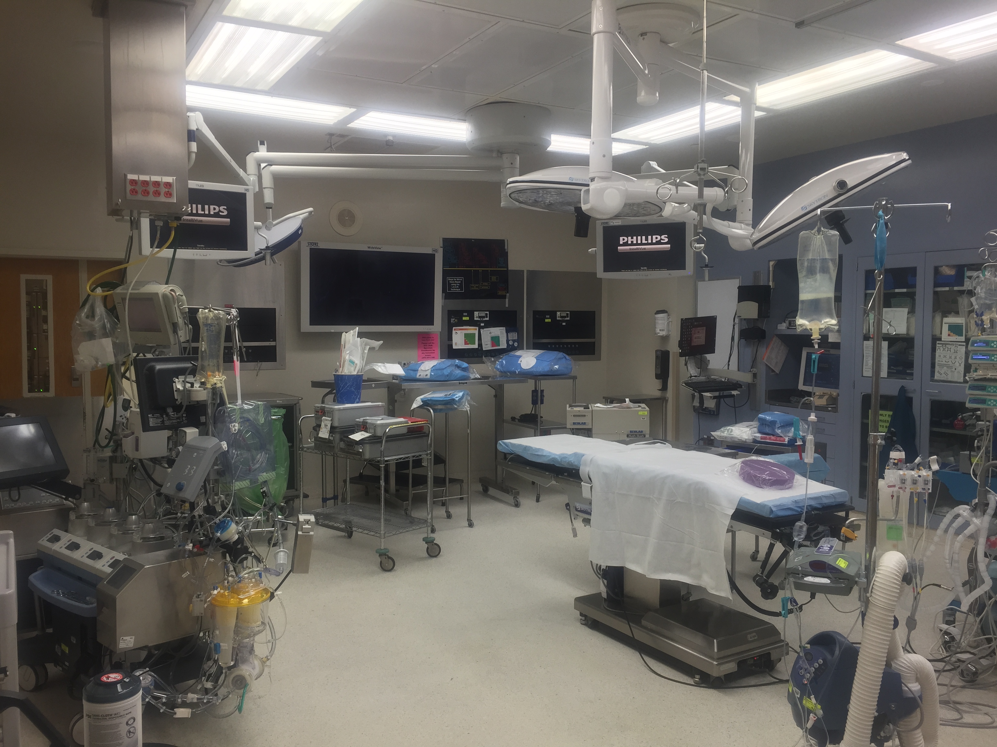 Empty operating room before surgery