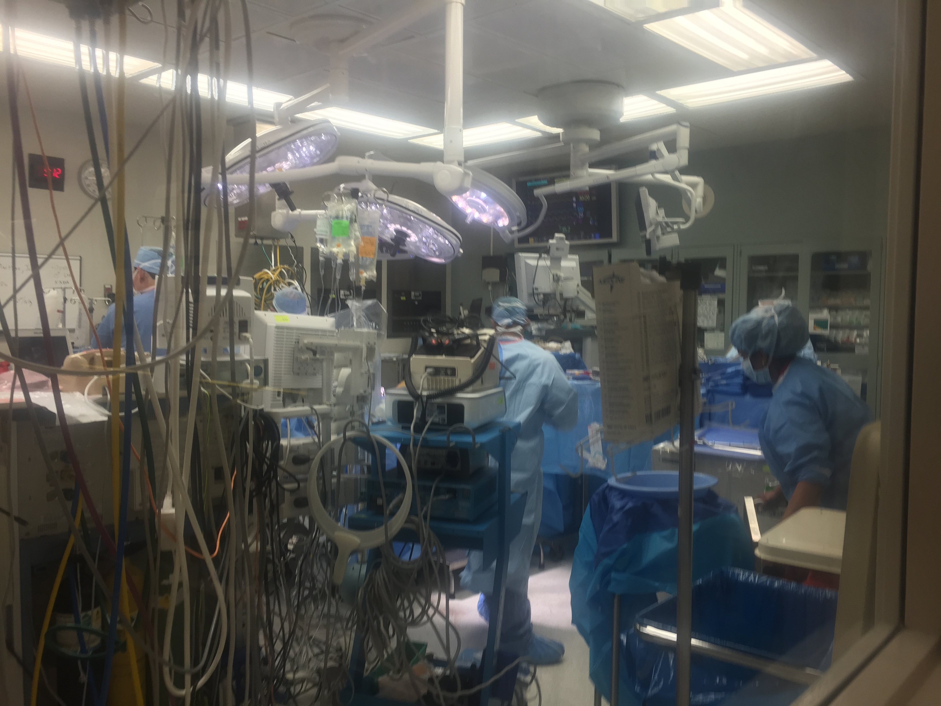 Operating room when a case is getting started