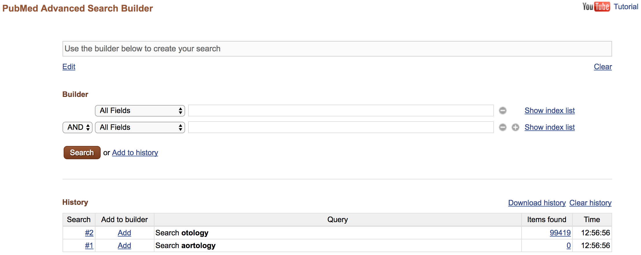 Pubmed.com search results for "aortology"